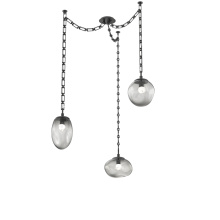 Hammerton SNB0069-03-MB-FS-CH3-L3 - Cosmos Round 3pc Swag Multi-Pendant Chain (LED)