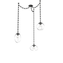Hammerton SNB0069-03-MB-ZC-CH3-L3 - Cosmos Round 3pc Swag Multi-Pendant Chain (LED)