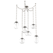 Hammerton SNB0069-06-BS-ZC-CH3-L1 - Cosmos Round 6pc Swag Multi-Pendant Chain (LED)