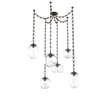 Hammerton SNB0069-06-FB-FC-CH3-L3 - Cosmos Round 6pc Swag Multi-Pendant Chain (LED)