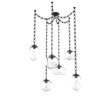 Hammerton SNB0069-06-MB-FC-CH3-L1 - Cosmos Round 6pc Swag Multi-Pendant Chain (LED)