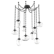 Hammerton SNB0069-09-MB-ZC-CH3-L1 - Cosmos Round 9pc Swag Multi-Pendant Chain (LED)