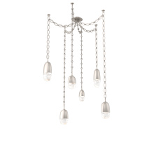 Hammerton SNB0079-06-BS-PC-CH2-L3 - Pebble Multi Light Pendant Beige Silver