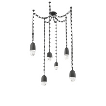 Hammerton SNB0079-06-MB-PC-CH3-L3 - Pebble Multi Light Pendant Matte Black