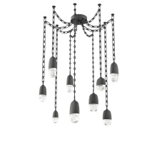 Hammerton SNB0079-09-MB-PC-CH3-L3 - Pebble Multi Light Pendant Matte Black