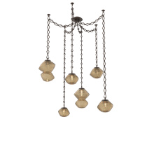 Hammerton SNB0089-06-FB-B-CH1-L3 - Mesa Round Chain 6pc Swag Multi-Pendant