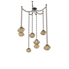 Hammerton SNB0089-06-FB-B-CH2-L3 - Mesa Multi Light Pendant Flat Bronze