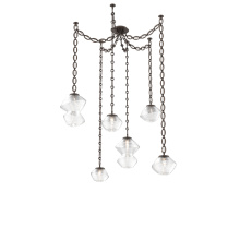 Hammerton SNB0089-06-FB-C-CH2-L3 - Mesa Multi Light Pendant Flat Bronze