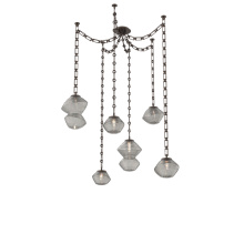 Hammerton SNB0089-06-FB-S-CH3-L1 - Mesa Round Chain 6pc Swag Multi-Pendant