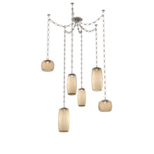 Hammerton SNB0091-06-BS-B-CH1-L3 - Vessel Multi Light Pendant Beige Silver