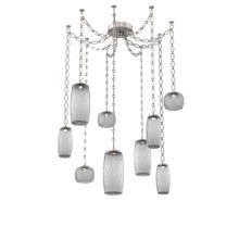 Hammerton SNB0091-09-BS-S-CH2-L1 - Vessel Multi Light Pendant Beige Silver