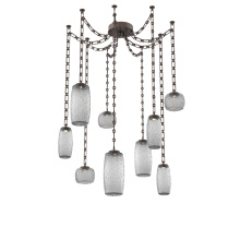 Hammerton SNB0091-09-FB-S-CH3-L3 - Vessel Multi Light Pendant Flat Bronze
