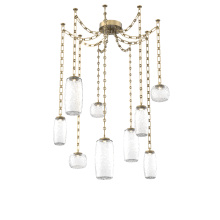 Hammerton SNB0091-09-GB-C-CH3-L1 - Vessel Multi Light Pendant Gilded Brass