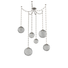 Hammerton SNB0092-06-BS-S-CH1-L3 - Gaia Multi Light Pendant Beige Silver
