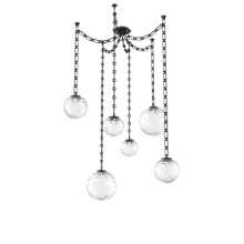 Hammerton SNB0092-06-MB-C-CH3-L3 - Gaia Round Chain 6pc Swag Multi-Pendant