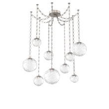 Hammerton SNB0092-09-BS-C-CH1-L3 - Gaia Multi Light Pendant Beige Silver