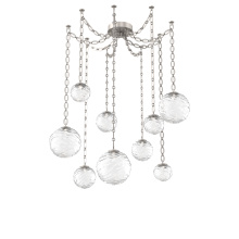 Hammerton SNB0092-09-BS-C-CH2-L1 - Gaia Multi Light Pendant Beige Silver