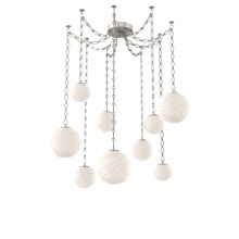Hammerton SNB0092-09-BS-WL-CH1-L3 - Gaia Multi Light Pendant Beige Silver