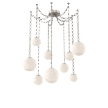 Hammerton SNB0092-09-BS-WL-CH2-L3 - Gaia Multi Light Pendant Beige Silver