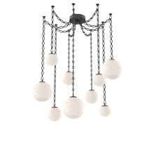 Hammerton SNB0092-09-MB-WL-CH1-L3 - Gaia Round Chain 9pc Swag Multi-Pendant