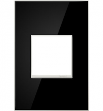 Legrand AWM1G2MB4 - adorne Mirror Black One-Gang Screwless Wall Plate