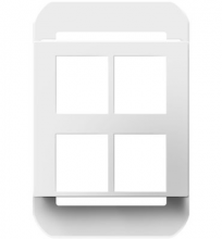Legrand AC4PFW1 - adorne 4-Port Frame, White