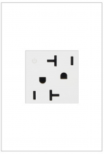 Legrand ARCD202W10 - adorne 20A Tamper-Resistant Dual-Controlled Outlet, White