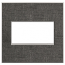 Legrand AWM2GSL4 - adorne Slate Linen Two-Gang Screwless Wall Plate