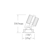 WAC US R2SPT-NTWB-BK - Volta 2" Square Pinhole Trim
