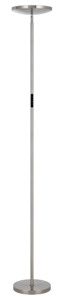 70 In. Height Brushed Steel Metal Torchiere