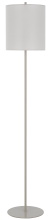 CAL Lighting BO-3197FL-SL - 100W Metal Floor Lamp with Off White Shade