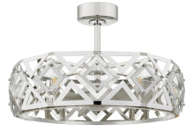 CAL Lighting CF-1008 - 19.5 In. Height Chrome Metal Fandelier with Laser