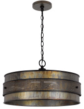 CAL Lighting FX-3822-3 - 12 In. Height Aged Bronze Metal Chandelier with Me