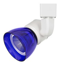 CAL Lighting HT-888WH-BLUCLR - 6.25" Height Metal and Plc Track Head in White Finish
