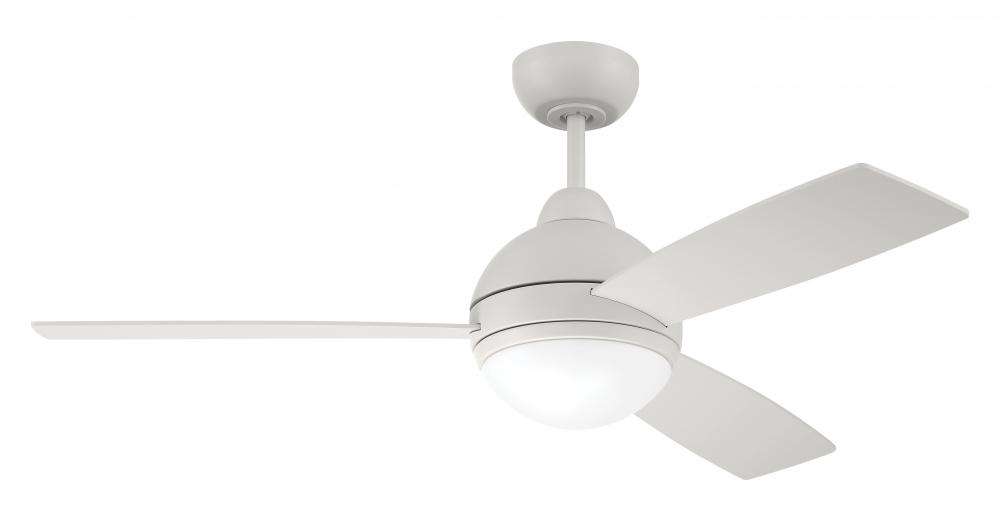 Keen 48" 3-Blade Ceiling Fan in White w/ Red,Blue,Green/White Blades; Light Kit Included (option