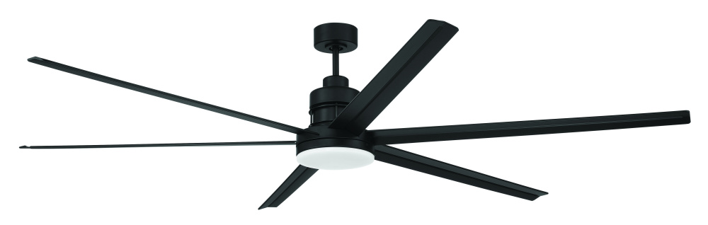 Mondo 80" 6-Blade Indoor/Outdoor (Damp) Ceiling Fan in Flat Black w/ Flat Black Blades