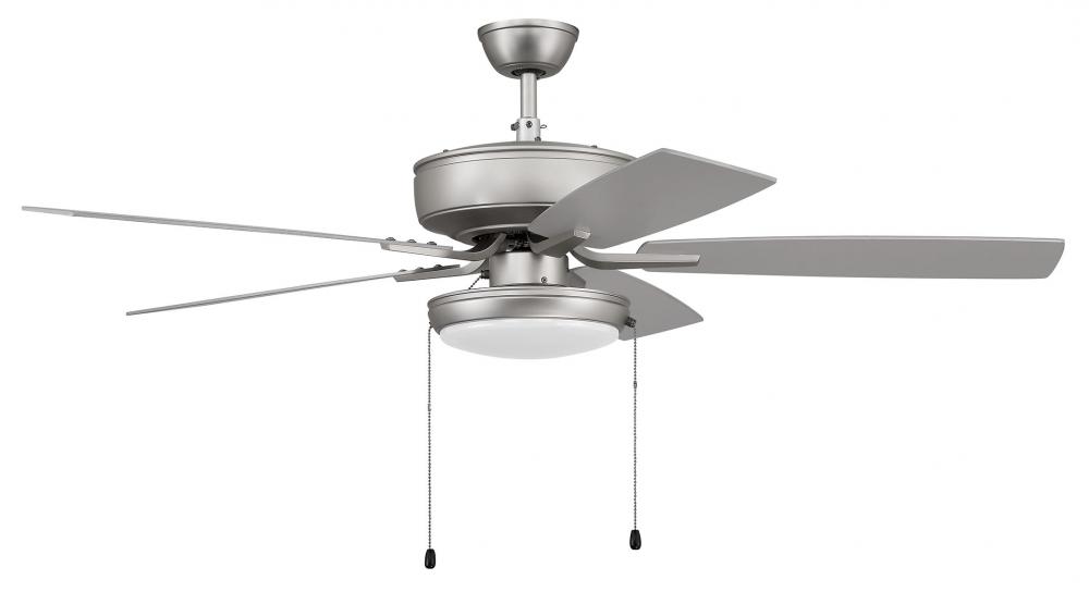 Pro Plus 119 52" 5-Blade Ceiling Fan in Brushed Nickel w/ Brushed Nickel/Greywood Blades