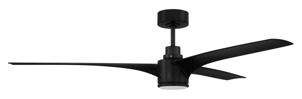 60" Ceiling Fan w/DC Motor, W/Blades & LED Light kit, Damp Rated, Non WiFi