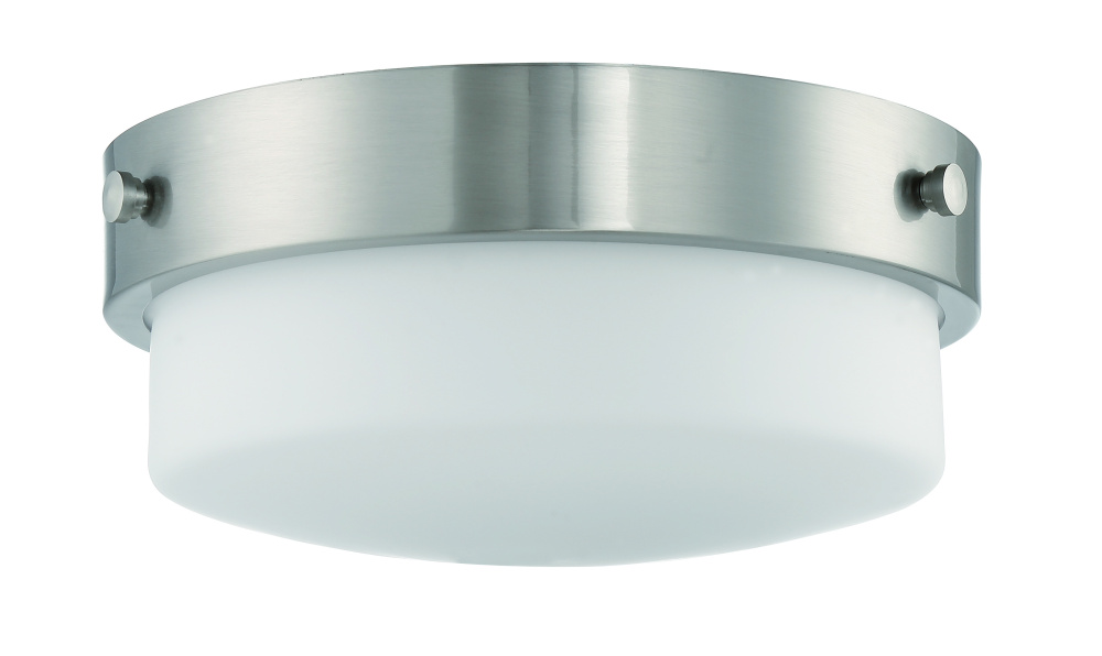Oak Street 2 Light 13.75" Flushmount in Brushed Polished Nickel