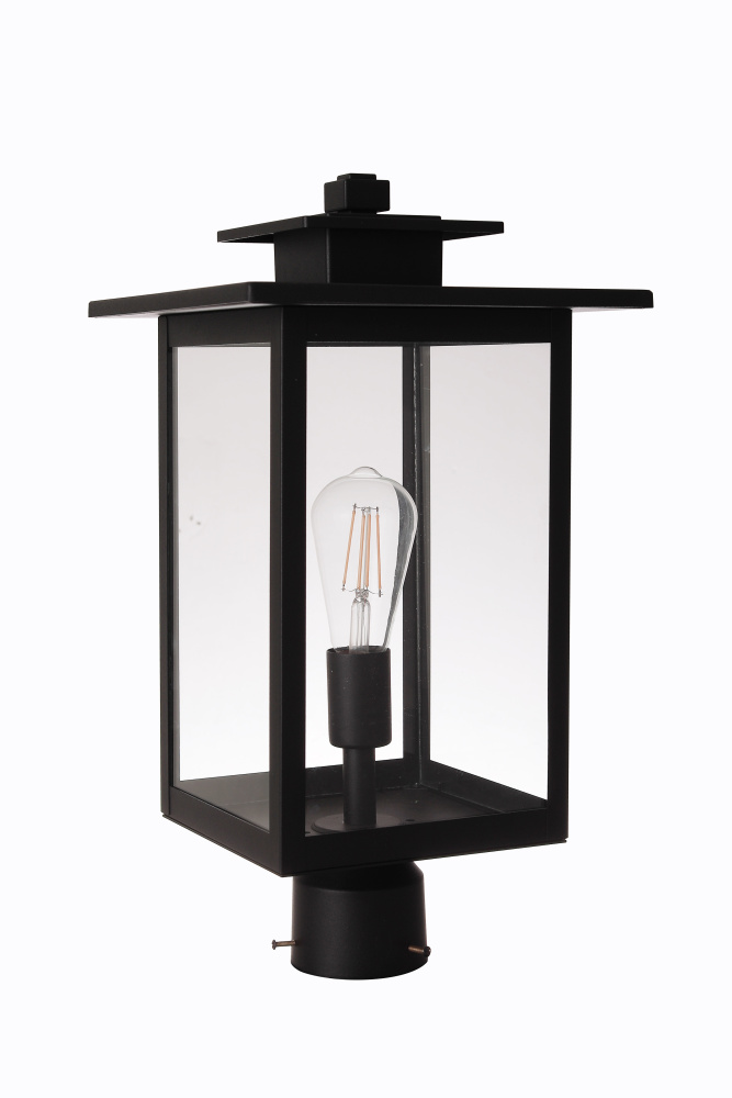 Rock Creek 1 Light Outdoor Post Mount in Textured Black