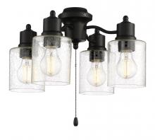 Craftmade LK403107-FB-LED - 4 Light Universal Energy Star Light Kit in Flat Black