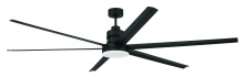Craftmade MND80FB6-NWF - Mondo 80" 6-Blade Indoor/Outdoor (Damp) Ceiling Fan in Flat Black w/ Flat Black Blades
