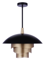 Craftmade P1010FBMG-LED - 19Ã¢â‚¬Â Diameter Sculptural Statement Dome Pendant with Perforated Metal Shades