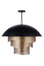 Craftmade P1011FBMG-LED - 31.25Ã¢â‚¬Â Diameter Sculptural Statement Dome Pendant with Perforated Metal Shades