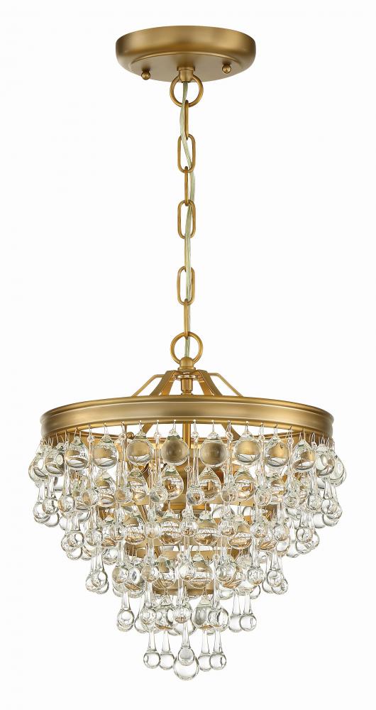 Calypso 13'' Crystal Teardrop Vibrant Gold Chandelier