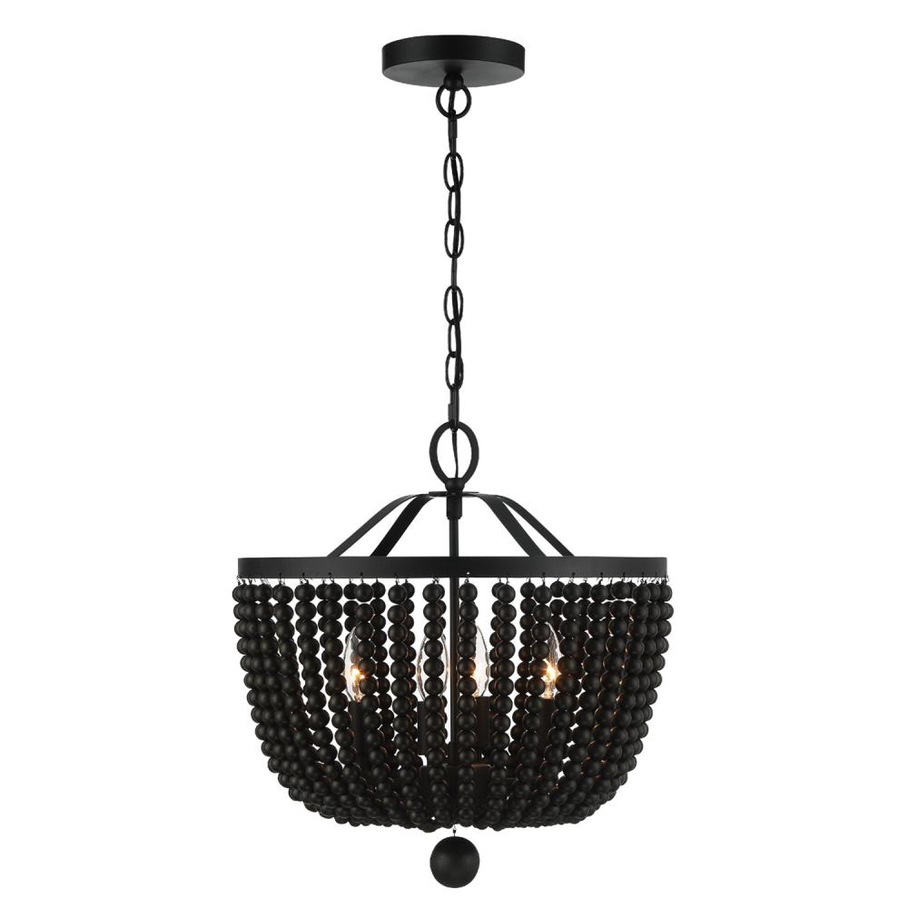 Rylee 16.5'' Matte Black Chandelier