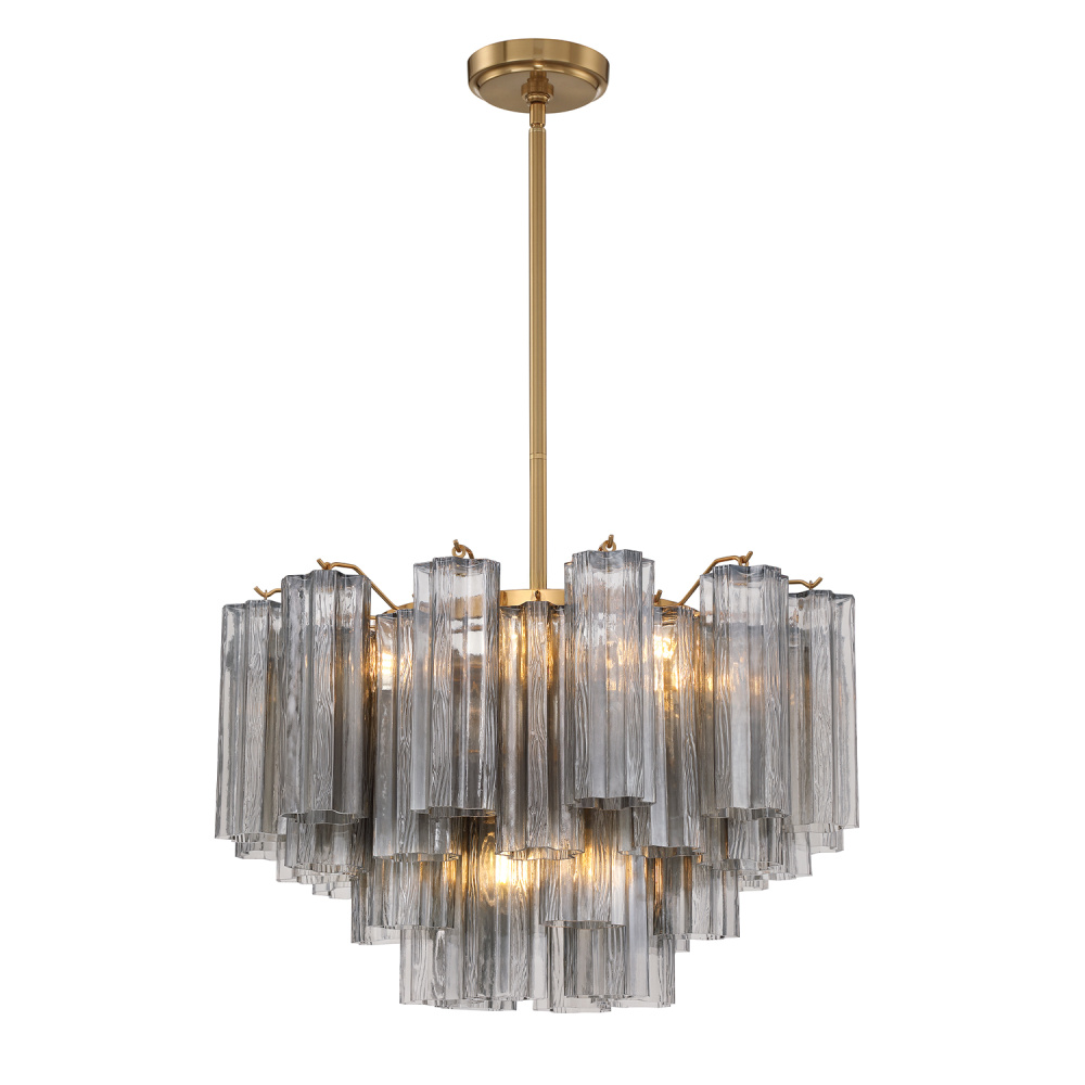 Addis 9 Light Aged Brass Chandelier