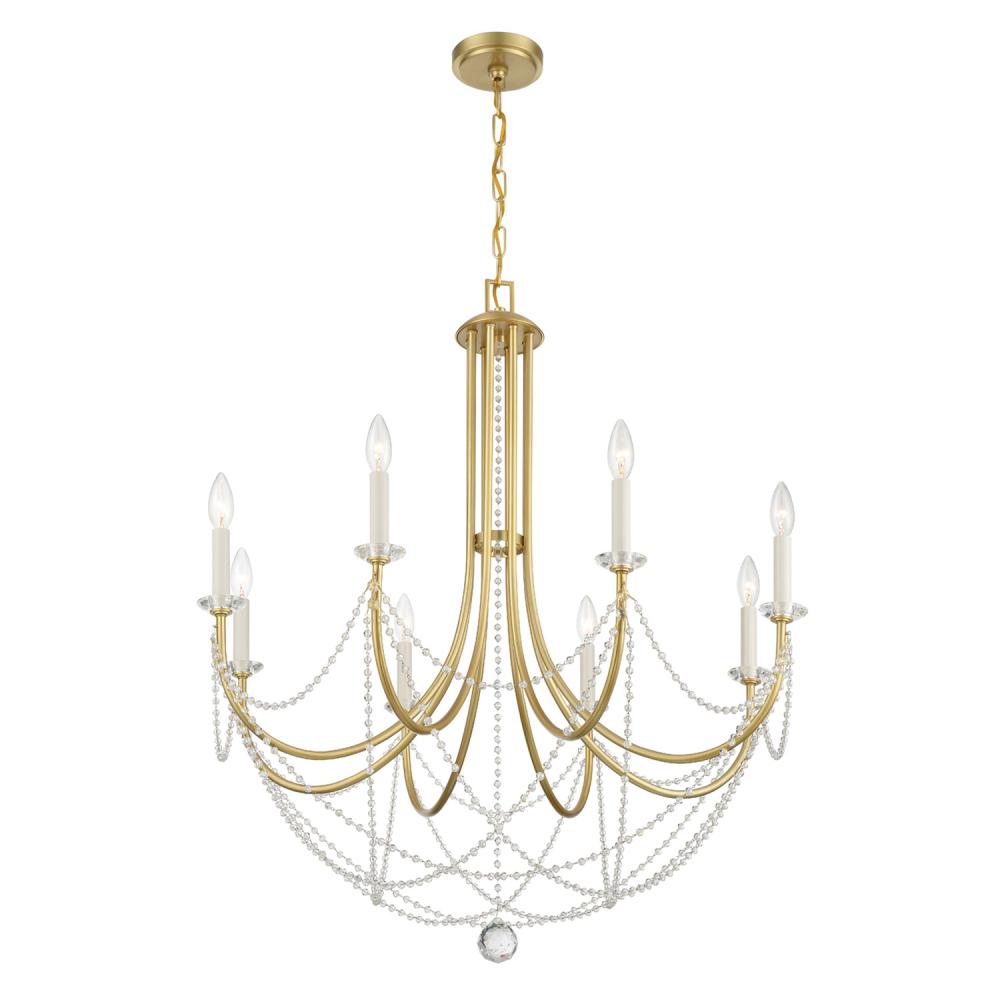 Delilah 31.5'' Aged Brass Chandelier
