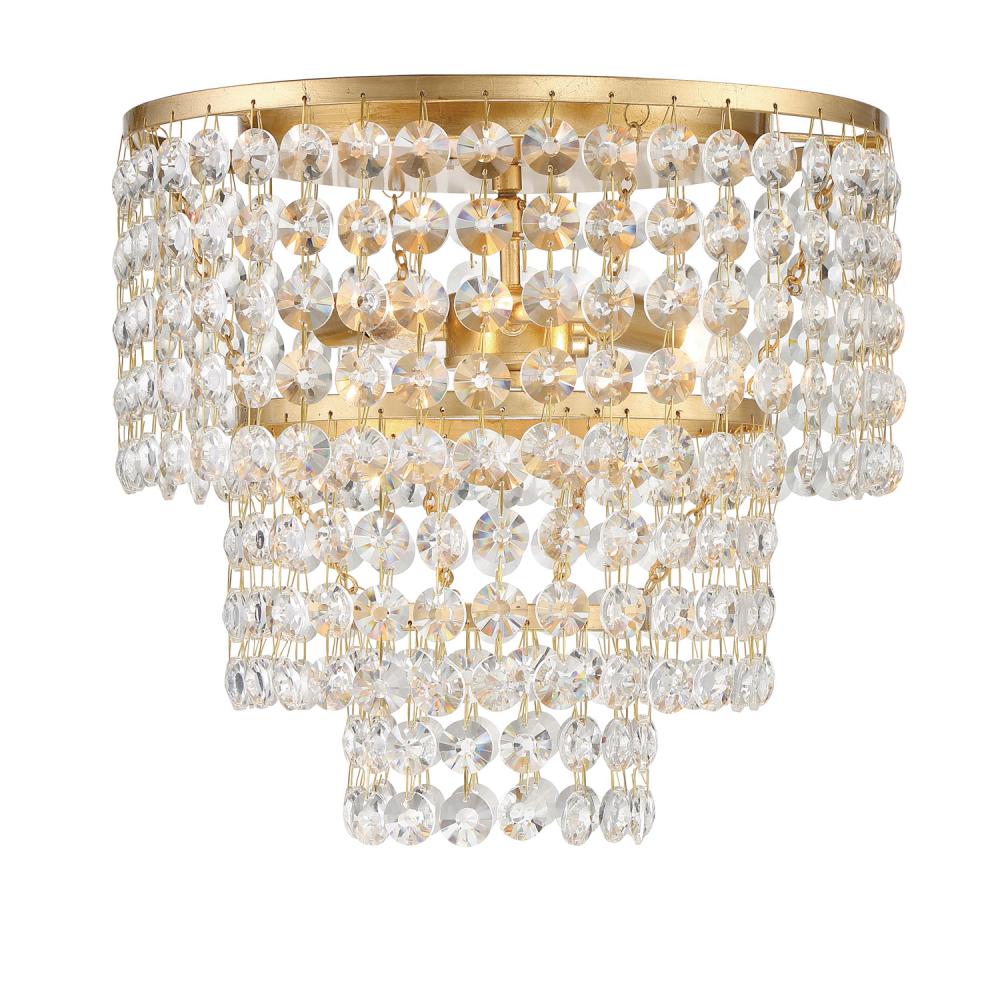 Gabrielle 14'' Antique Gold Flush Mount