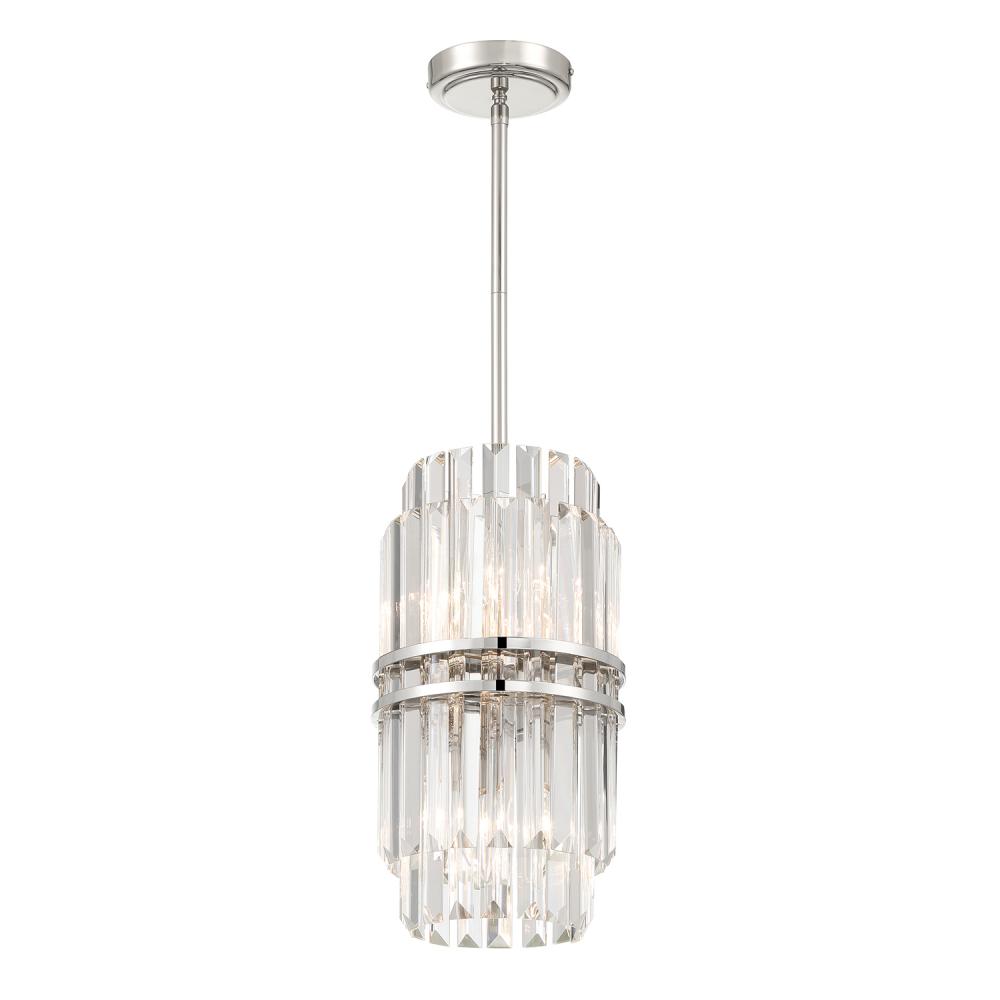 Hayes 4 Light Polished Nickel Mini Pendant
